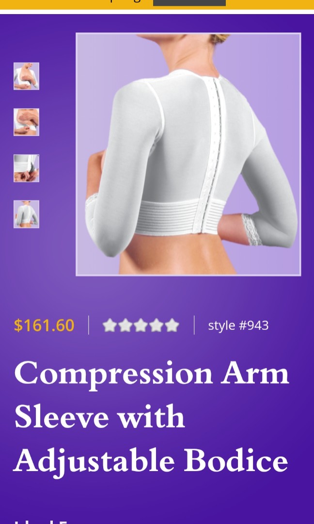 Design Veronique Compression Arm Sleeve with Adjustable Bodice #943