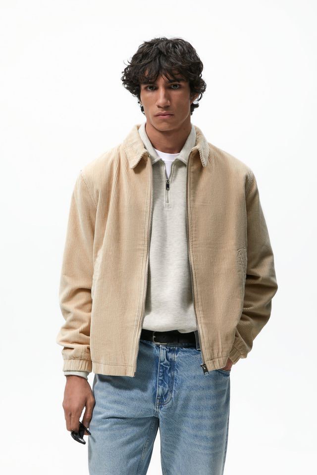 Zara Corduroy Harrington Jacket Men s Fashion Coats Jackets and