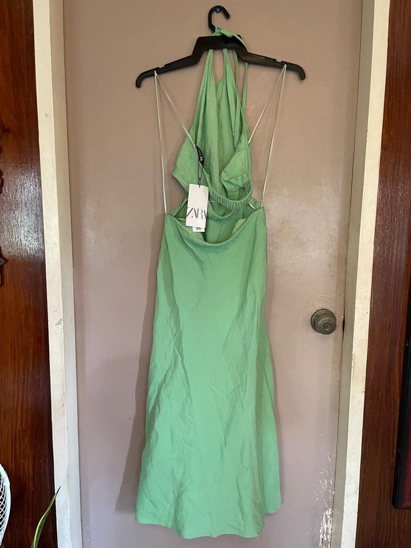 Zara Green Summer Dress, Women's Fashion, Dresses & Sets, Dresses on  Carousell