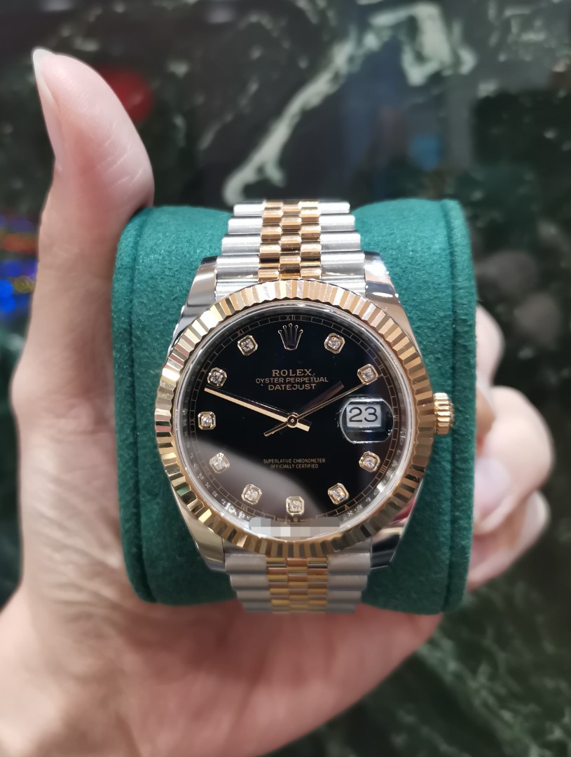 Rolex Datejust 41mm 126333 Stainless Steel & Yellow Gold Watch Factory  Mother-of-Pearl Diamond Dial