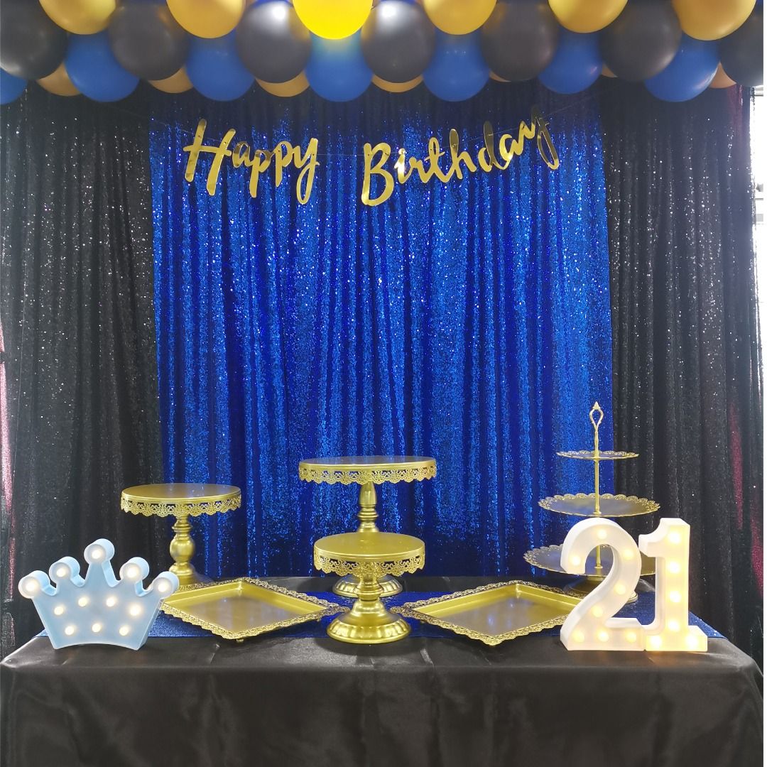 21Th - Our Best Selling Sparkling Curtain Backdrop Party Package, Lifestyle  Services, Event & Party Services On Carousell