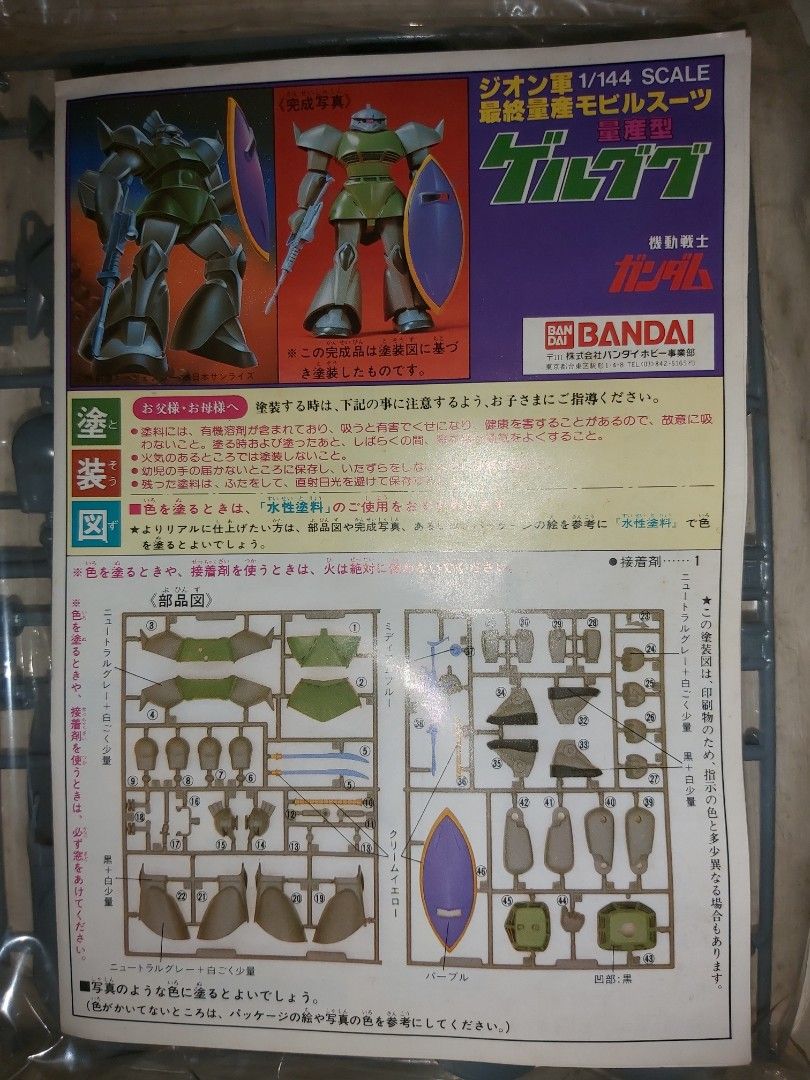 初版公仔嘜1983/5.on 絕版超罕極稀少品Bandai Mobile Suit Gundam UC