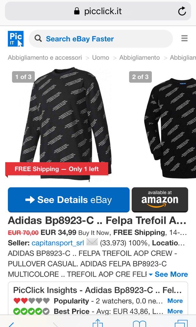 Adidas sales felpe amazon