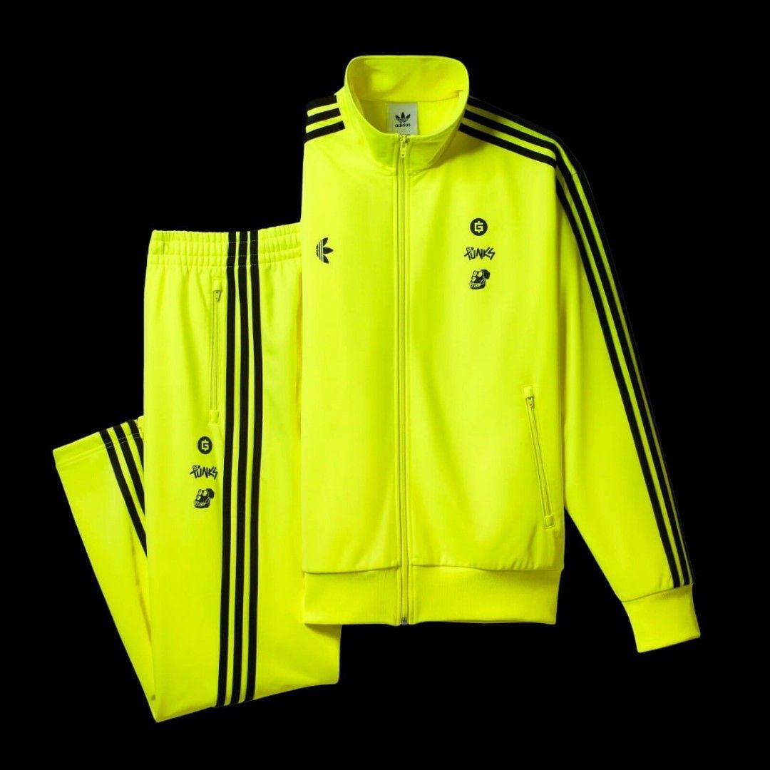 Neon yellow best sale adidas tracksuit