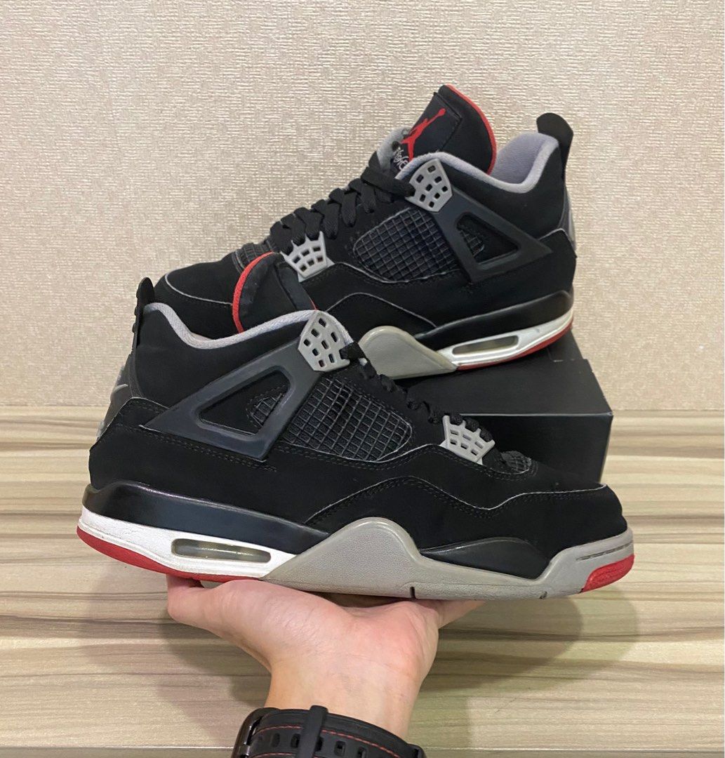 Air Jordan 4 Bred 2019 Uk7.5 Us8.5, Men's Fashion, Footwear ...