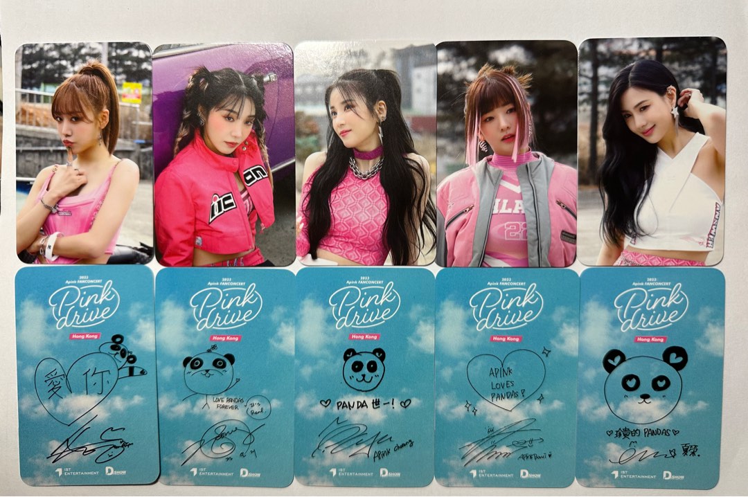 Apink pink drive演唱會 香港場限定小卡一套, 興趣及遊戲, 收藏品及紀念品, 韓流 - Carousell