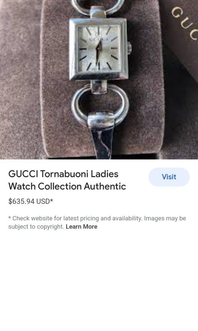 Authentic Gucci SS 120 Tornabuoni watch, Barang Mewah, Jam Tangan