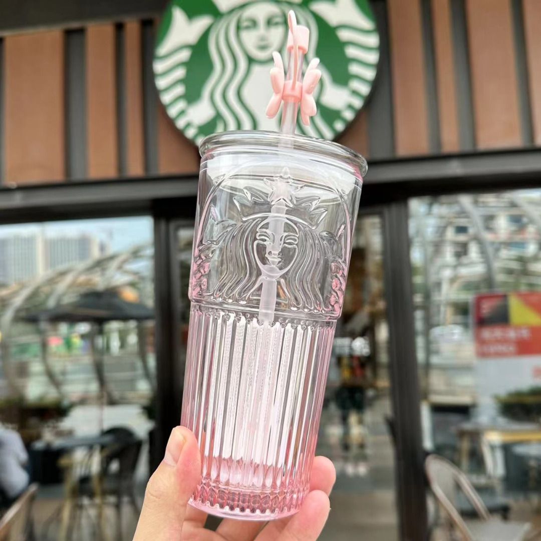 Starbucks Taiwan transparent Classic Glass Straw siren straw cold glas