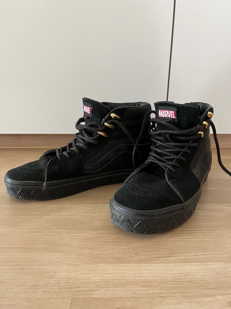 Vans black store panther shoes