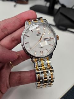 Automatic Orient Watch Two Tone Rosegold and Silver