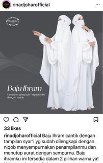 Baju ihrom Rina djohar