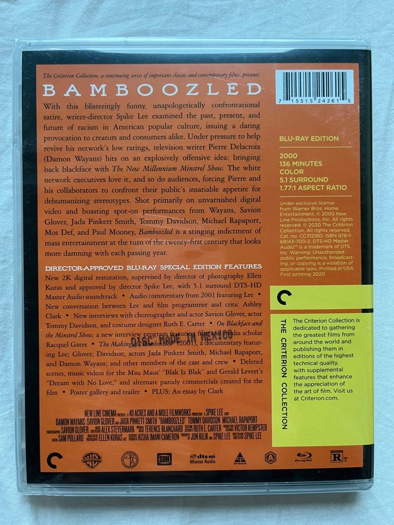 Bamboozled, Criterion Collection (BluRay Region A), 興趣及遊戲, 音樂、樂器 & 配件