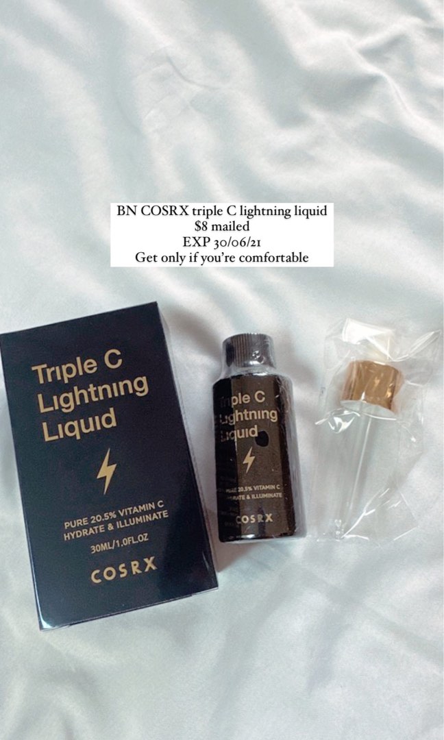 BN COSRX triple c lightning liquid vitamin C for hyrdration & illumination,  Beauty & Personal Care, Face, Face Care on Carousell