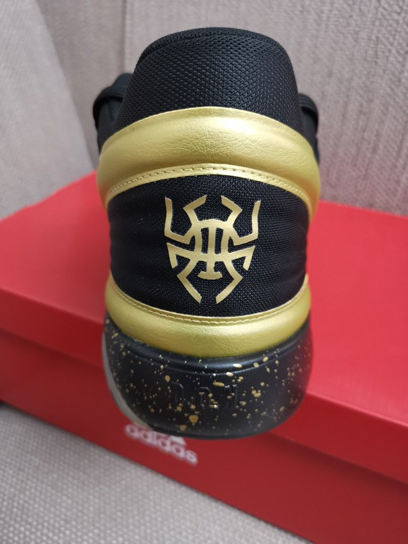 BNIB Adidas D.O.N. Issue 2 GCA Basketball Shoes US 12 UK 11.5 J 300 Determination Over Negativity Black Gold DON for sale cheap Brand New