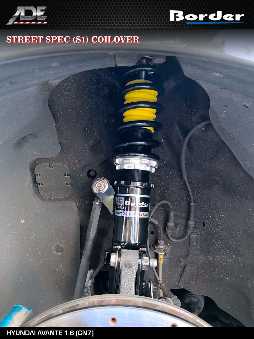 BORDER STREET SPEC (S1) COILOVER ON HYUNDAI AVANTE 1.6 (CN7), Car ...
