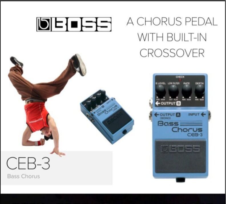 Boss CEB3 Bass Chorus Pedal (CEB3), Hobbies & Toys, Music & Media
