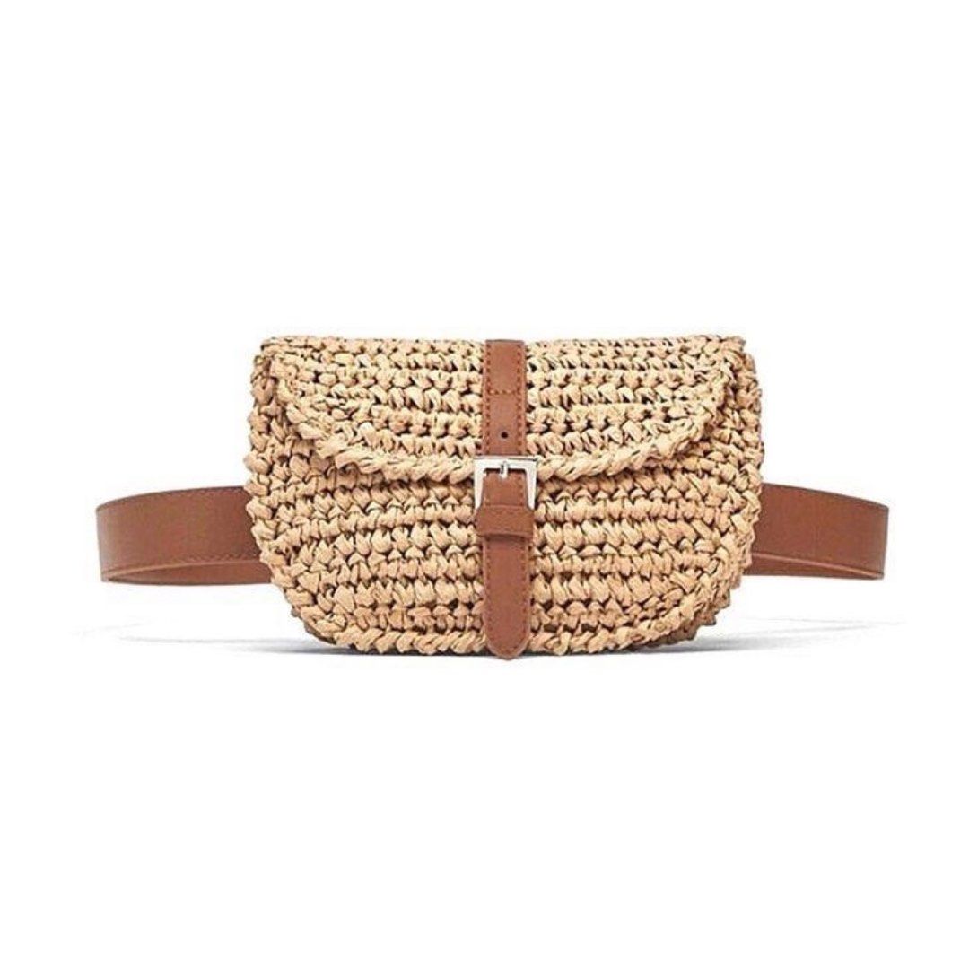 Wicker belt sale bag