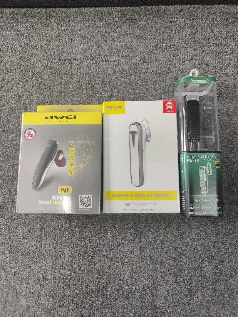 Bluetooth Headset Awei N1 AIVR A L22 Remax RB T9