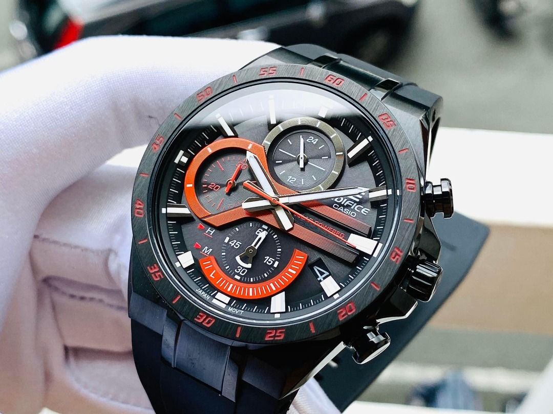 Casio Edifice EQS 920PB 1A Solar Powered Chronograph Matt Black Analog Sporty Men s Watch EQS 920PB 1 EQS 920PB