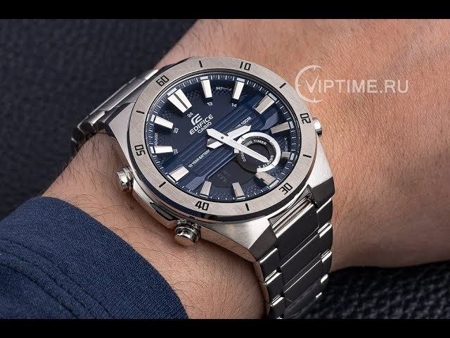 Casio Edifice ERA 110D 2A Blue Analog Digital Stainless Steel