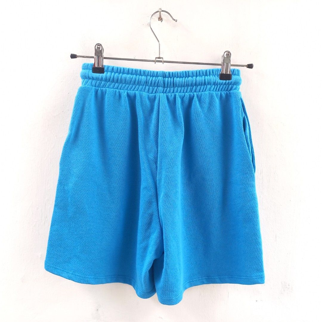 CELANA PENDEK JOGGER PULL&BEAR BIRU ASLI BARU ORIGINAL, Fesyen