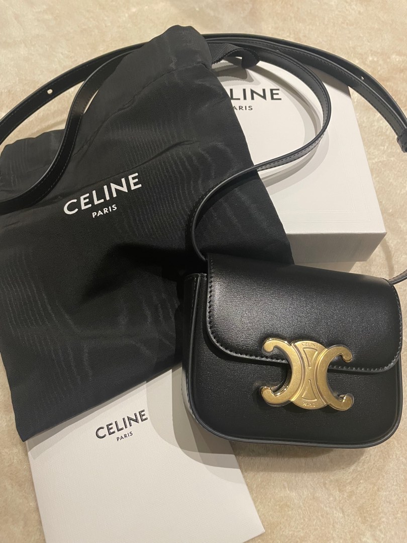 Celine Mini Triomphe, Women's Fashion, Bags & Wallets, Cross-body Bags ...