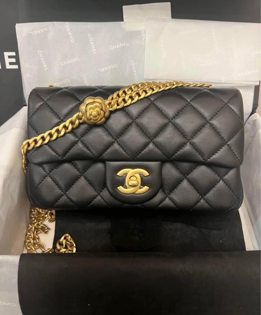 Chanel camellia flap hotsell bag