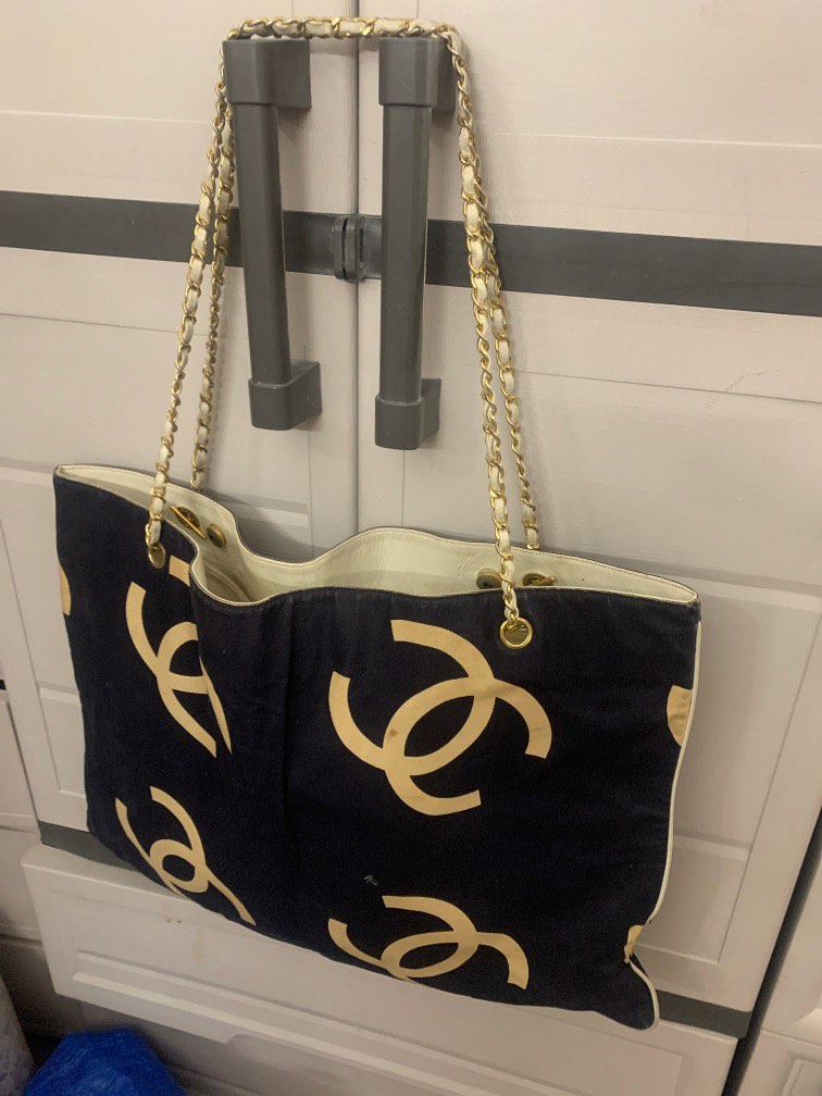 Chanel large CC shopper bag, Luxury, Bags & Wallets on Carousell