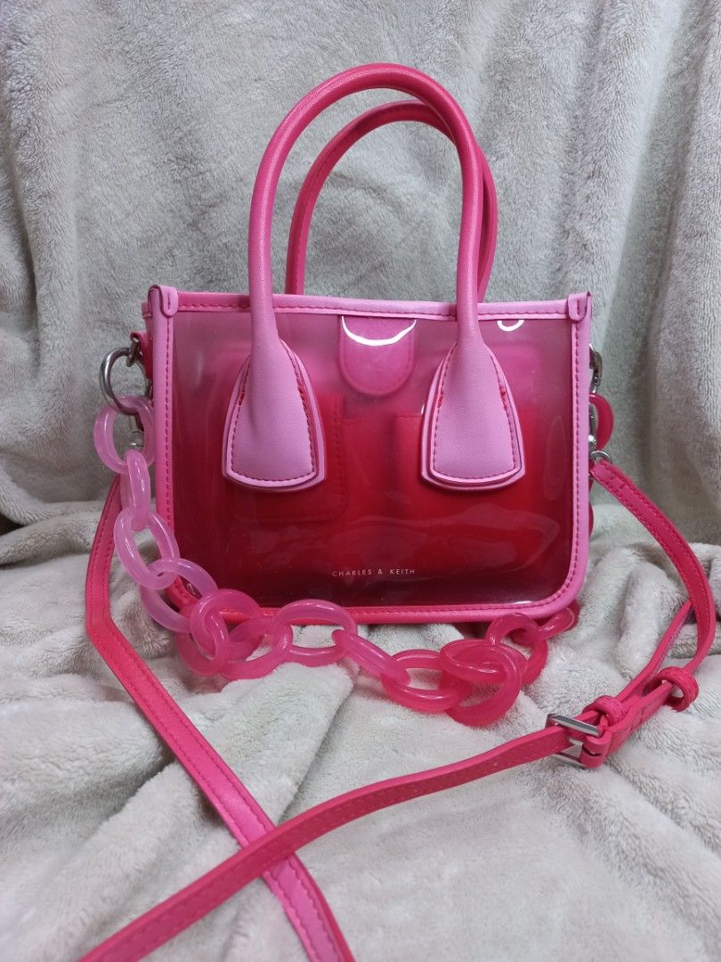 Charles and keith clear bag deals