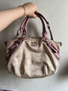 Original Coach Tote Bag pink & signature brown !! For sale shoulder bag  coach, Women's Fashion, Bags & Wallets, Tote Bags on Carousell