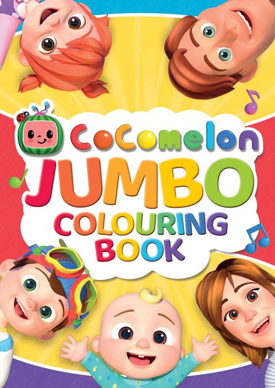 COCOMELON JUMBO COLOURING BOOK, 興趣及遊戲, 書本 & 文具, 小朋友書 - Carousell