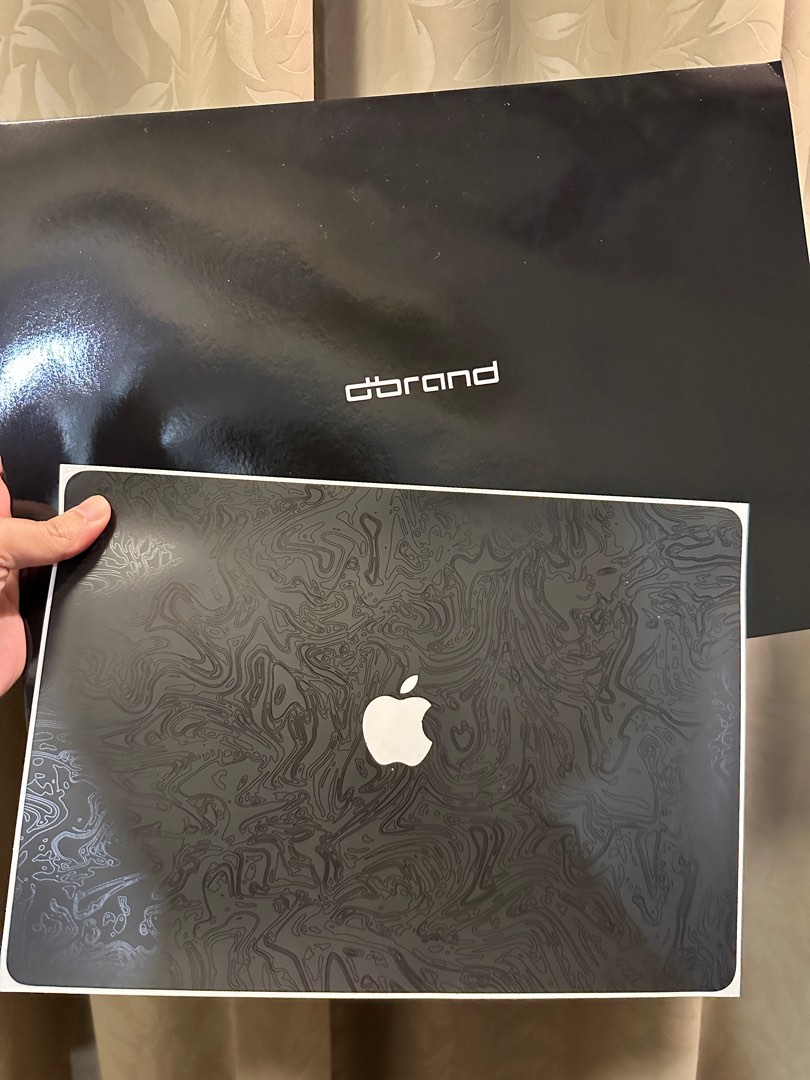 Dbrand damascus skin Triple Black macbook air m1, Computers & Tech