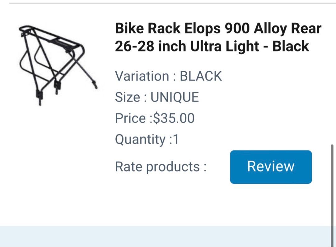 Decathlon Bike Rack, Sports Equipment, Bicycles & Parts, Parts