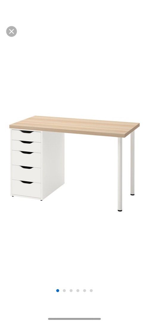 LAGKAPTEN / ALEX Bureau, blanc, 140x60 cm - IKEA