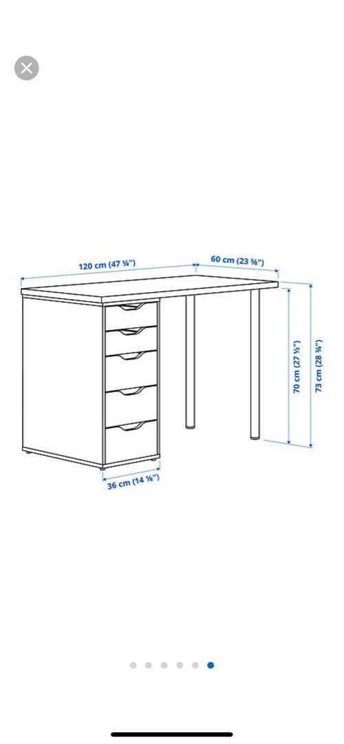 Desk, gaming desk, study desk, office desk, dressing table, LAGKAPTEN / ALEX Desk 120x60 ,ikea