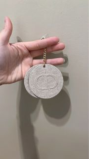 Dior beige key charm with mirror