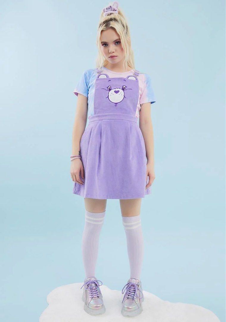 Purple corduroy hotsell pinafore dress
