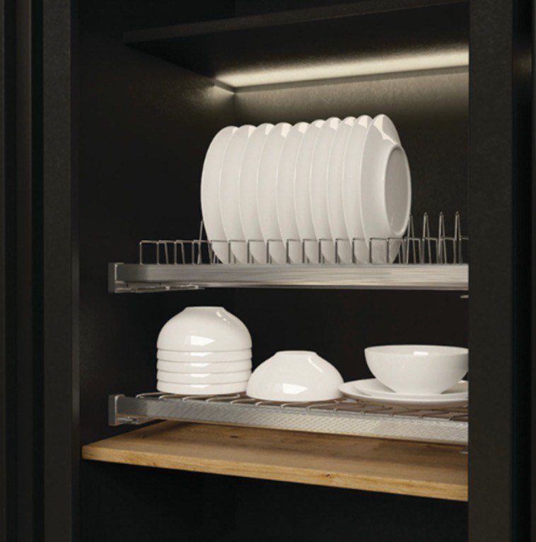 Double tier dish rack Hafele kitchen drying rack, Furniture