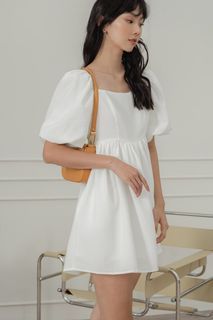 Fashmob Edyth Playsuit Dress in White