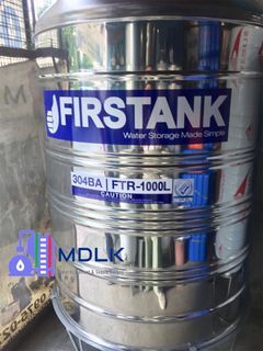 Firstank 1000L Water Storage Tank Stainless Vertical