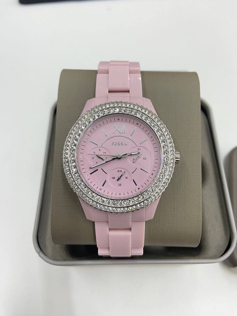Fossil Stella Multifunction Pink Castor Oil Watch