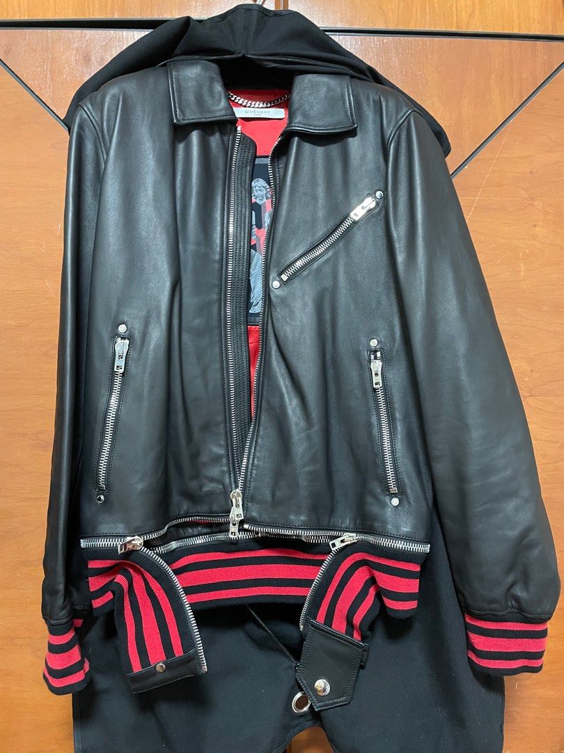 Givenchy leather jacket new arrivals mens
