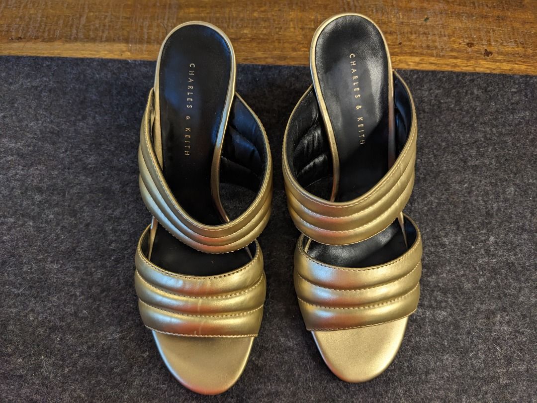 Gold Charles Keith Size 39 High Heels Women s Fashion Footwear