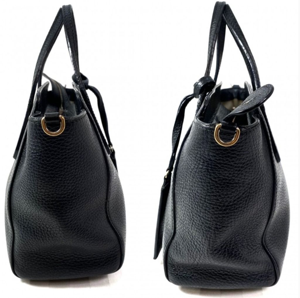Gucci Calfskin 2 way tote bag carryall everyday day in navy Luxury Bags Wallets on Carousell