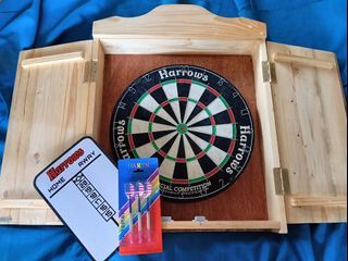 Harrows Dart Board with 2 sets of dart pin and Closet / gamit sa larong darts / dart games