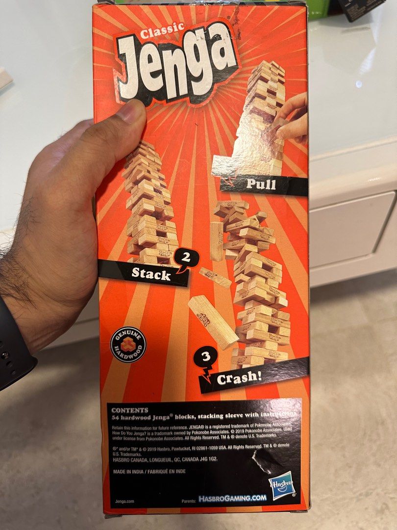 Hasbro Jenga, Hobbies & Toys, Toys & Games on Carousell