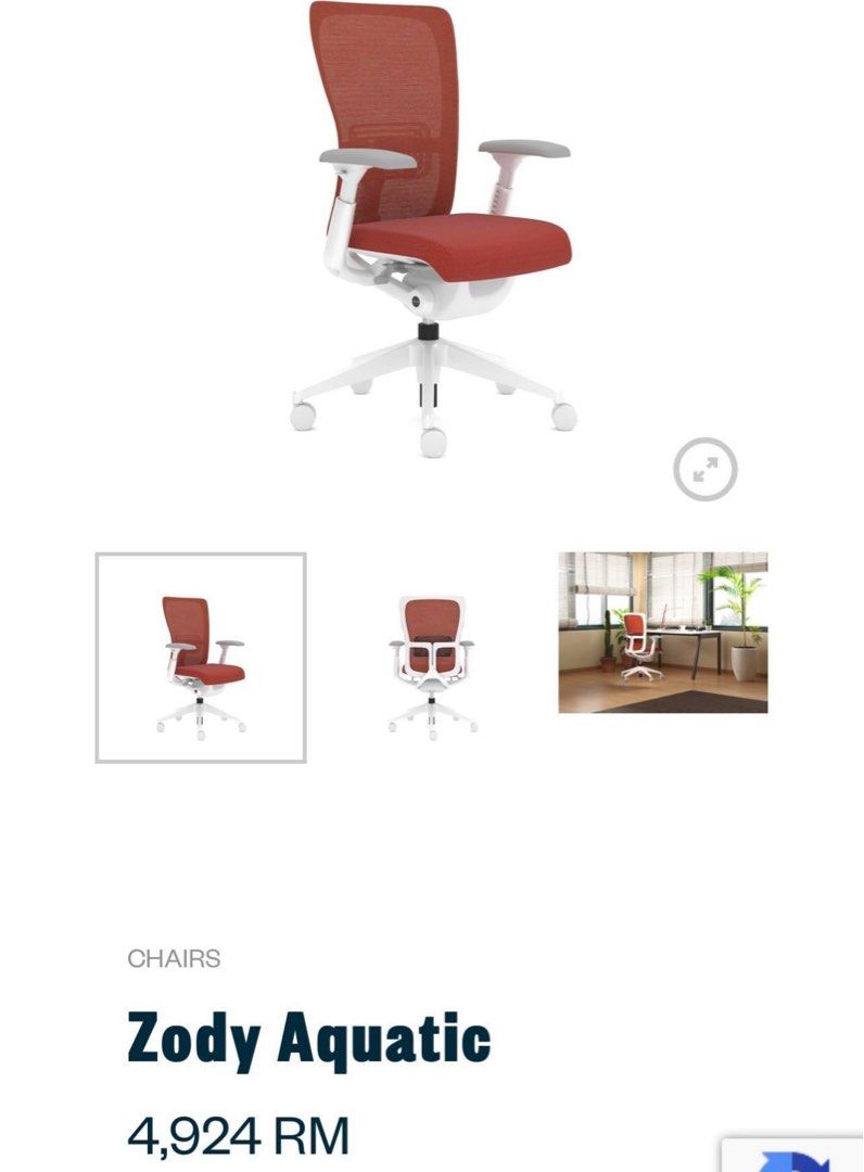 Haworth zody chair fully loaded adjustment with 4d armrest, Furniture