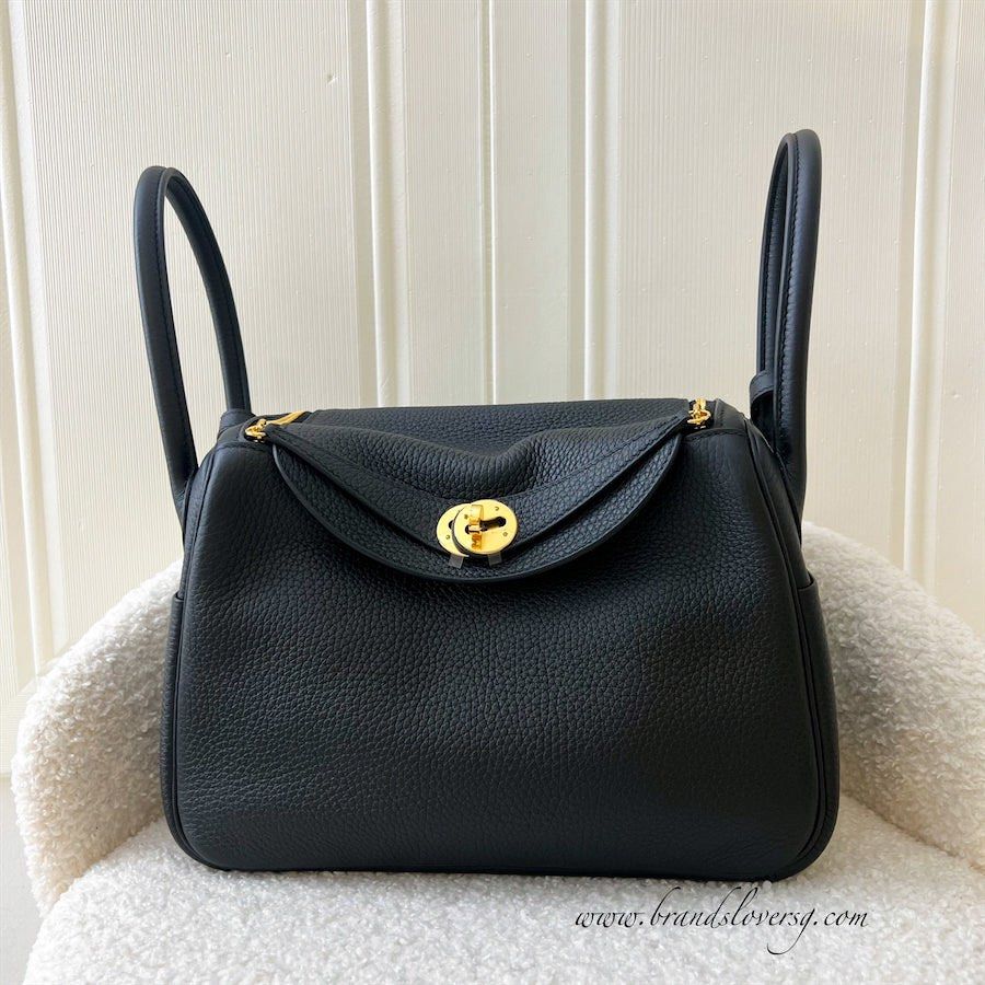 Hermes lindy 26 black and sliver, Luxury, Bags & Wallets on Carousell