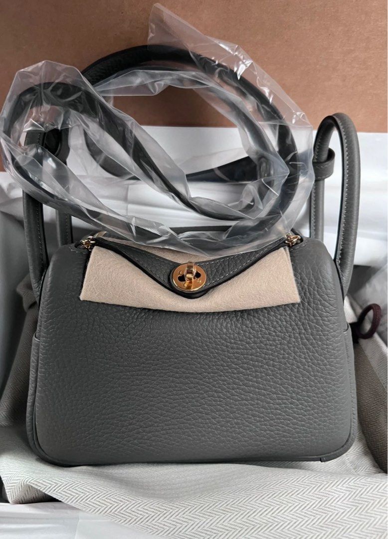 Hermes Lindy 26 Evercolor 8F Gris Etain GHW Stamp Z