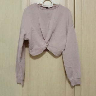 BN H&M Cropped Sweatshirt BNWOT Pink Oversize Pullover